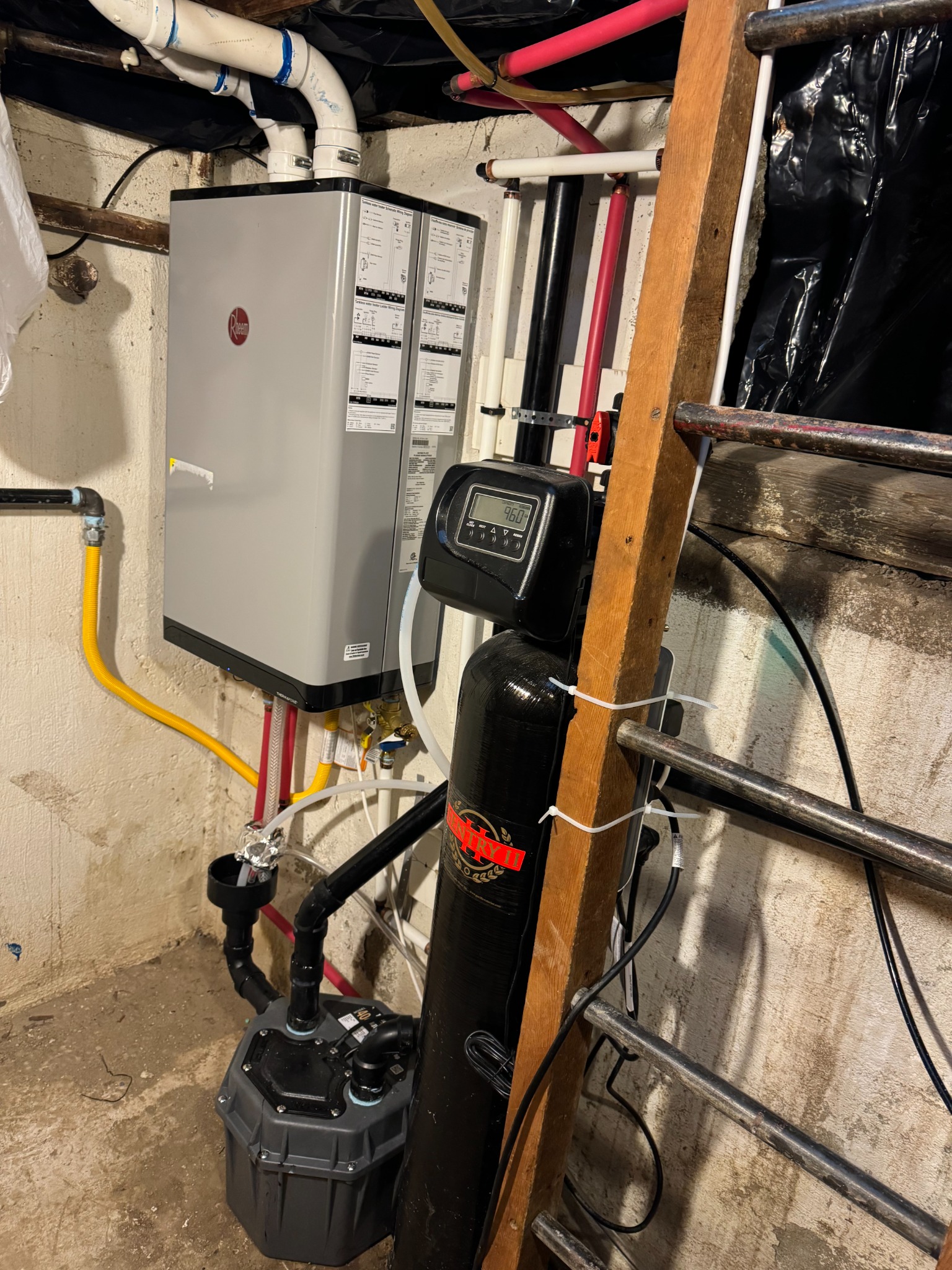 Completed plumbing installation